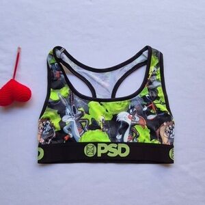 PSD LOONEY LOOT SPORT BRA COLOR GRN. SIZE XS.